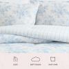 image:imageLaura Ashley  Twin Bonus Comforter Set Reversible Bedding with a Naturally Soft Feel 5 Piece Bed Set with Matching Pillowcases Euro Shams amp Decorative Pillows Pamelas PosiesPretty Stripe PinkAnnalise FloralDilly Dally Stripe Blue