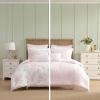 image:imageLaura Ashley  Twin Bonus Comforter Set Reversible Bedding with a Naturally Soft Feel 5 Piece Bed Set with Matching Pillowcases Euro Shams amp Decorative Pillows Pamelas PosiesPretty Stripe PinkSerenity RosesMattie Stripe Pink