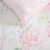 image:imageLaura Ashley  Twin Bonus Comforter Set Reversible Bedding with a Naturally Soft Feel 5 Piece Bed Set with Matching Pillowcases Euro Shams amp Decorative Pillows Pamelas PosiesPretty Stripe PinkSerenity RosesMattie Stripe Pink