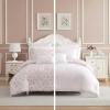 image:imageLaura Ashley  Twin Bonus Comforter Set Reversible Bedding with a Naturally Soft Feel 5 Piece Bed Set with Matching Pillowcases Euro Shams amp Decorative Pillows Pamelas PosiesPretty Stripe PinkPamelas PosiesPretty Stripe Pink