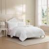 image:imageLaura Ashley  King Comforter Set 7 Piece Bedding Set with Comforter Shams and Bed Sheets Soft Microfiber Lightweight AllSeason Reversible Waffle Design Bella WhiteWaffle Bella White