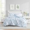 image:imageLaura Ashley  King Comforter Set Soft amp Reversible Floral Bedding with Bonus Bed Sheets amp Pillowcases 7 Piece Bed Set for Year Round Comfort Quartet Jaynie TickingStripe BlueDelphine Saras Sprig Blue