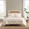 image:imageLaura Ashley  Queen Comforter Set Soft amp Reversible Cotton Bedding with a Lightweight Feel for Year Round Comfort 3 Piece Bed Set with Matching Pillowcases Ribbon Bouquet RedRibbon Bouquet Red