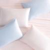 image:imageLaura Ashley  Satin Bliss Pillowcase Set Silky Satin Microfiber Pillow Covers with Self Hem Soft Solid Design Standard Size Pink Set of 2Pink