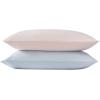 image:imageLaura Ashley  Satin Bliss Pillowcase Set Silky Satin Microfiber Pillow Covers with Self Hem Soft Solid Design Standard Size Pink Set of 2Pink