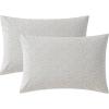 image:imageLaura Ashley  Standard Pillowcase Set Cotton Percale Pillowcases Crisp Breathable amp Cool to the Touch Pack of 2 Evie Coral PinkEmogene Purple