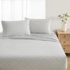 image:imageLaura Ashley  Standard Pillowcase Set Cotton Percale Pillowcases Crisp Breathable amp Cool to the Touch Pack of 2 Evie Coral PinkEmogene Purple