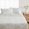 image:imageLaura Ashley  Standard Pillowcase Set Cotton Percale Pillowcases Crisp Breathable amp Cool to the Touch Pack of 2 Evie Coral PinkToile Delight Green