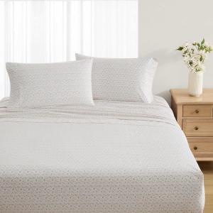 image:imageLaura Ashley  Standard Pillowcase Set Cotton Percale Pillowcases Crisp Breathable amp Cool to the Touch Pack of 2 Evie Coral PinkEvie Pink