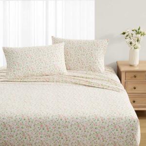 image:imageLaura Ashley  Standard Pillowcase Set Cotton Percale Pillowcases Crisp Breathable amp Cool to the Touch Pack of 2 Evie Coral PinkNorella Pink