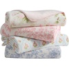 image:imageLaura Ashley  Plush Throw Blanket 50x70 Soft and Warm with a Lightweight Feel Reversible Floral Design with Stripe Reverse Bedford Pink PinkBedford Stripe Pink