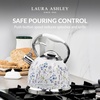 image:imageVQ Laura Ashley Wild Meadow 25L Stainless Steel Tea Kettle Stovetop Whistling Teapot for Induction Gas Hob or others Silicon Coated Cool Handle amp Push Button Mechanism Vintage Stove Top KettleWild Meadow 25L Stove Top Kettle