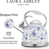 image:imageVQ Laura Ashley Wild Meadow 25L Stainless Steel Tea Kettle Stovetop Whistling Teapot for Induction Gas Hob or others Silicon Coated Cool Handle amp Push Button Mechanism Vintage Stove Top KettleChina Rose 25L Stove Top Kettle