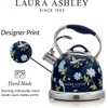 image:imageVQ Laura Ashley Wild Meadow 25L Stainless Steel Tea Kettle Stovetop Whistling Teapot for Induction Gas Hob or others Silicon Coated Cool Handle amp Push Button Mechanism Vintage Stove Top KettleElveden Navy 25L Stove Top Kettle