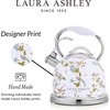 image:imageVQ Laura Ashley Wild Meadow 25L Stainless Steel Tea Kettle Stovetop Whistling Teapot for Induction Gas Hob or others Silicon Coated Cool Handle amp Push Button Mechanism Vintage Stove Top KettleElveden White 25L Stove Top Kettle