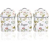 image:imageLaura Ashley VQ 3pc Canister Set  Wild MeadowElveden White Canister Set