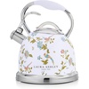image:imageVQ Laura Ashley Wild Meadow 25L Stainless Steel Tea Kettle Stovetop Whistling Teapot for Induction Gas Hob or others Silicon Coated Cool Handle amp Push Button Mechanism Vintage Stove Top KettleElveden White 25L Stove Top Kettle