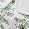 image:imageLaura Ashley Decorative Tablecloth Wrinkle and Stain Resistant Spillproof Water Repellent Easy Care Washable Polyester Fabric for Dining Kitchen Holiday and Party 60 x 84 Summer Palace SageCandy Cane