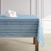 image:imageLaura Ashley Decorative Tablecloth Wrinkle and Stain Resistant Spillproof Water Repellent Easy Care Washable Polyester Fabric for Dining Kitchen Holiday and Party 60 x 84 Summer Palace SageBlue Stripe