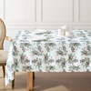 image:imageLaura Ashley Decorative Tablecloth Wrinkle and Stain Resistant Spillproof Water Repellent Easy Care Washable Polyester Fabric for Dining Kitchen Holiday and Party 60 x 84 Summer Palace SageCandy Cane