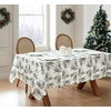 image:imageLaura Ashley Decorative Tablecloth Wrinkle and Stain Resistant Spillproof Water Repellent Easy Care Washable Polyester Fabric for Dining Kitchen Holiday and Party 60 x 84 Summer Palace SageCandy Cane