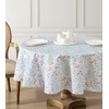 image:imageLaura Ashley Decorative Tablecloth Wrinkle and Stain Resistant Spillproof Water Repellent Easy Care Washable Polyester Fabric for Dining Kitchen Holiday and Party 60 x 84 Summer Palace SageReindeer Prance