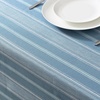 image:imageLaura Ashley Decorative Tablecloth Wrinkle and Stain Resistant Spillproof Water Repellent Easy Care Washable Polyester Fabric for Dining Kitchen Holiday and Party 60 x 84 Summer Palace SageBlue Stripe