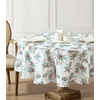 image:imageLaura Ashley Decorative Tablecloth Wrinkle and Stain Resistant Spillproof Water Repellent Easy Care Washable Polyester Fabric for Dining Kitchen Holiday and Party 60 x 84 Summer Palace SageCandy Cane