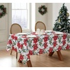 image:imageLaura Ashley Decorative Tablecloth Wrinkle and Stain Resistant Spillproof Water Repellent Easy Care Washable Polyester Fabric for Dining Kitchen Holiday and Party 60 x 84 Summer Palace SageChristmas Floral