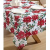 image:imageLaura Ashley Decorative Tablecloth Wrinkle and Stain Resistant Spillproof Water Repellent Easy Care Washable Polyester Fabric for Dining Kitchen Holiday and Party 60 x 84 Summer Palace SageChristmas Floral