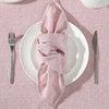 image:imageLaura Ashley Harper Luxuriously Smooth Fabric Tablecloth for Formal or Casual Dining Holiday Banquet Wedding or Party 60 x 84 DenimBlush