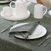 image:imageLaura Ashley Harper Luxuriously Smooth Fabric Tablecloth for Formal or Casual Dining Holiday Banquet Wedding or Party 60 x 84 DenimOlive