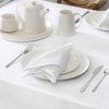 image:imageLaura Ashley Harper Luxuriously Smooth Fabric Tablecloth for Formal or Casual Dining Holiday Banquet Wedding or Party 60 x 84 DenimWhite