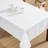 image:imageLaura Ashley Harper Luxuriously Smooth Fabric Tablecloth for Formal or Casual Dining Holiday Banquet Wedding or Party 60 x 84 DenimWhite