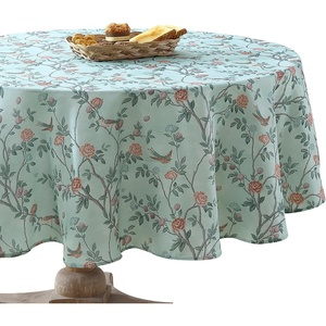 image:imageLaura Ashley Decorative Tablecloth Wrinkle and Stain Resistant Spillproof Water Repellent Easy Care Washable Polyester Fabric for Dining Kitchen Holiday and Party 60 x 84 Summer Palace SageEglantine