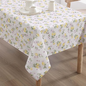image:imageLaura Ashley Decorative Tablecloth Wrinkle and Stain Resistant Spillproof Water Repellent Easy Care Washable Polyester Fabric for Dining Kitchen Holiday and Party 60 x 84 Summer Palace SageLemon Floral