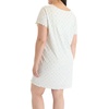 image:imageLaura Ashley Womens Nightgown Ribbed Knit Short Sleeve Henley SleepshirtWhite Lattice