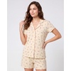 image:imageLaura Ashley Womens Pajamas 2 Piece Cotton Blend Button Down Short Sleeve Top and Shorts SetSundress Ditsy