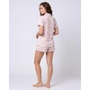 image:imageLaura Ashley Womens Pajamas 2 Piece Cotton Blend Button Down Short Sleeve Top and Shorts SetTossed Rose