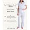 image:imageLaura Ashley Womens Pajamas 2 Piece Cotton Blend Notch Collar Button Down PJ SetLemon Stripe