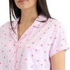 image:imageLaura Ashley Womens Pajamas 2 Piece Cotton Blend Notch Collar Button Down PJ SetPink Strawberry