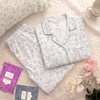 image:imageLaura Ashley Womens Pajamas 2 Piece Cotton Blend Notch Collar Button Down PJ SetSage Toile
