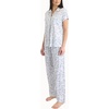 image:imageLaura Ashley Womens Pajamas 2 Piece Cotton Blend Notch Collar Button Down PJ SetSage Toile