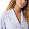 image:imageLaura Ashley Womens Robe Buttery Soft Brushed Knit Knee Length Bathrobe with PocketsBlue Roses