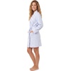 image:imageLaura Ashley Womens Robe Buttery Soft Brushed Knit Knee Length Bathrobe with PocketsBlue Roses