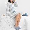 image:imageLaura Ashley Womens Robe Buttery Soft Brushed Knit Knee Length Bathrobe with PocketsGarden Floral