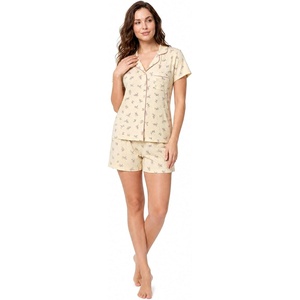 image:imageLaura Ashley Womens Pajamas 2 Piece Cotton Blend Button Down Short Sleeve Top and Shorts SetSundress Ditsy