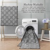 image:imageLaura Ashley All Loop Tufted 3x5 Washable SkidResistant Accent Rug  Ivory MarwoodAustell Twotone Dark GreyIvory