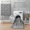 image:imageLaura Ashley All Loop Tufted 3x5 Washable SkidResistant Accent Rug  Ivory MarwoodAustell Twotone Dark GreyIvory