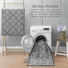 image:imageLaura Ashley All Loop Tufted 3x5 Washable SkidResistant Accent Rug  Ivory MarwoodAustell Twotone Dark GreyIvory